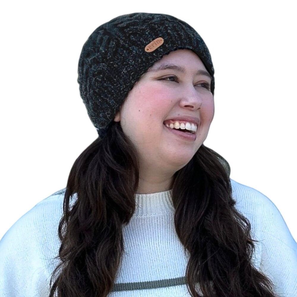 8929 Winter Hat - Fleece Lined 100% Wool Winter Beanie - Knitted Hat